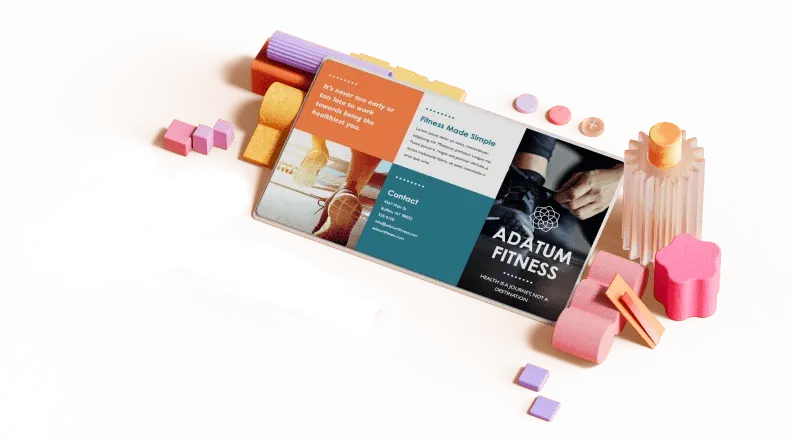 Fitness business pamphlet