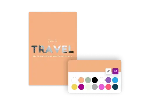 Marcador do Pinterest de viagens com opções de cor