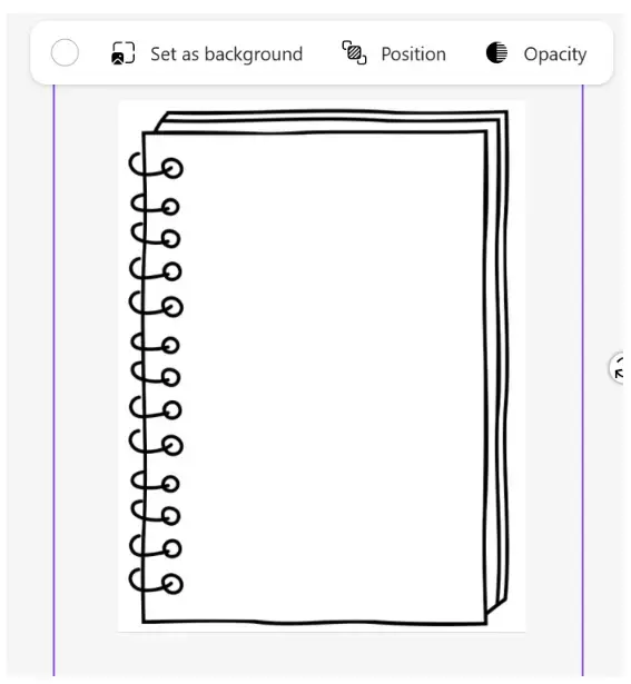 The notebook graphic we've selected