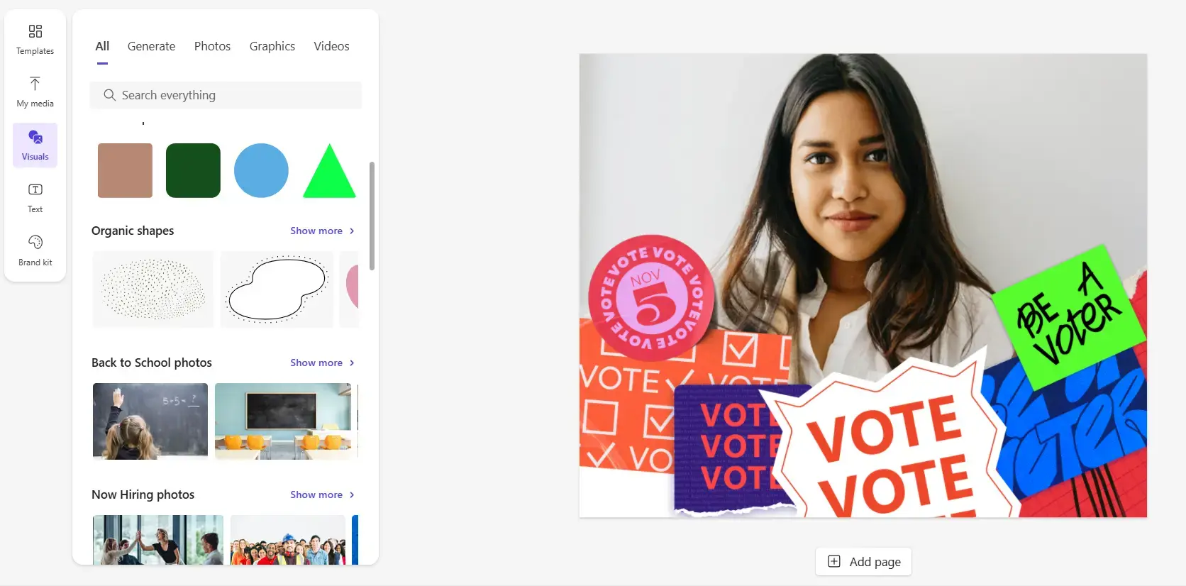 A woman's profile picture with a voter registration frame 