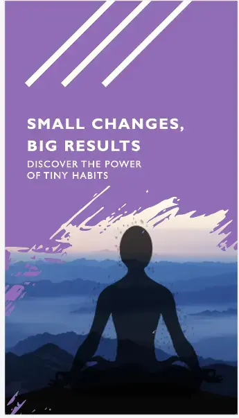 An illustrated Instagram post that says "Small changes, big results" 