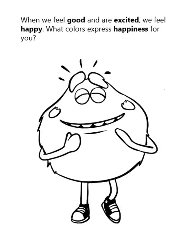 The Feelings Monster coloring book template for PowerPoint
