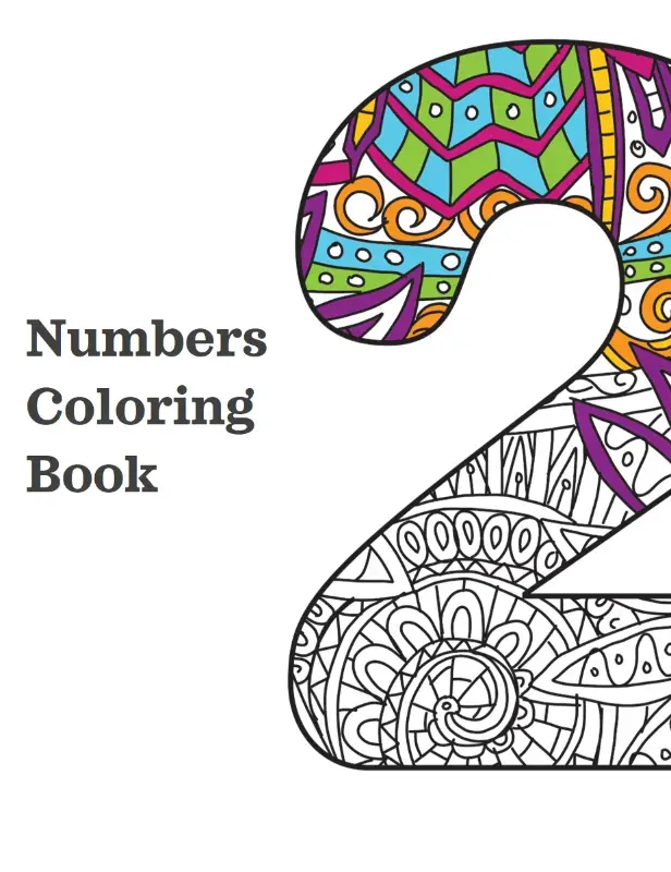The Numbers coloring book template for Microsoft Word