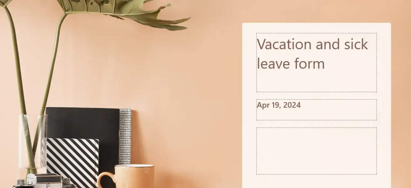 The Vacation and Sick Leave Form template