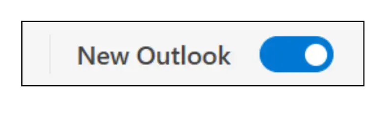 A screenshot of the "New Outlook" button