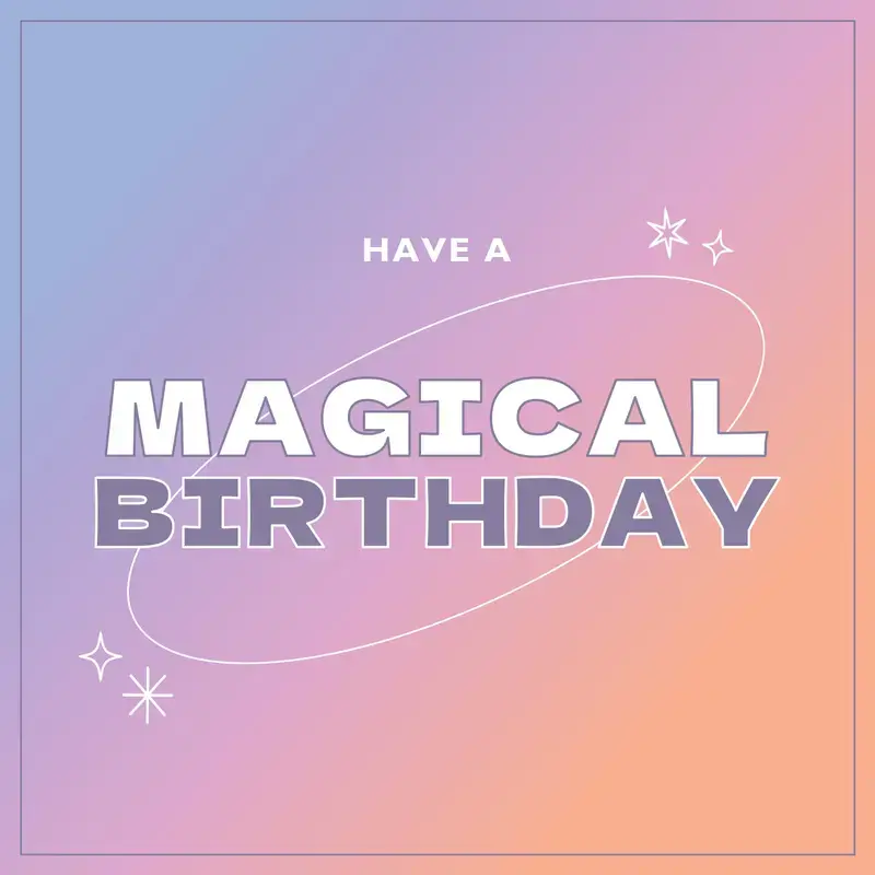 The Magical Birthday template