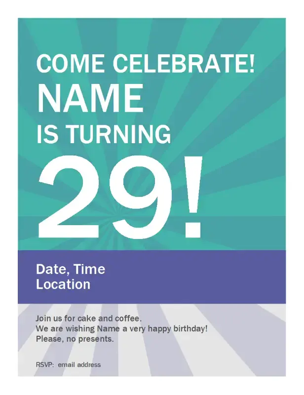 The Birthday Poster template