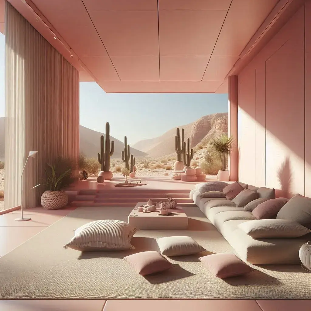 A breezy outdoor desert living room