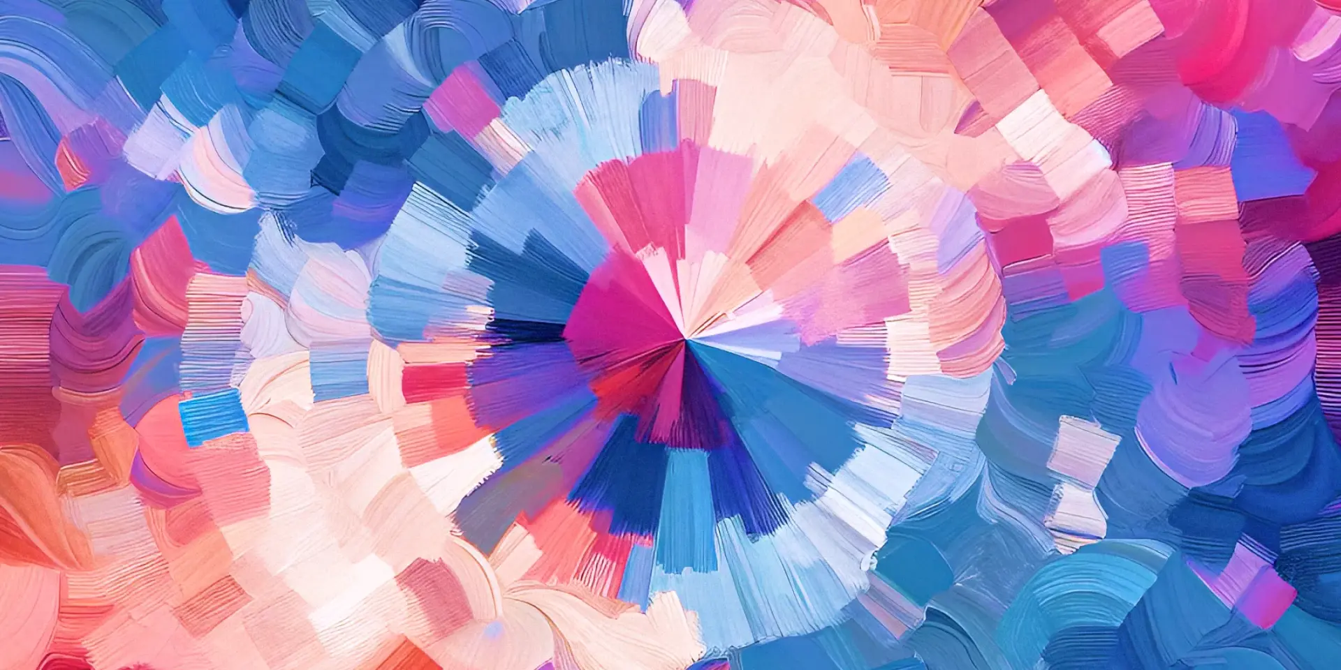 A beautiful abstract AI-generated painting with pink, blue, and purple brushstokes