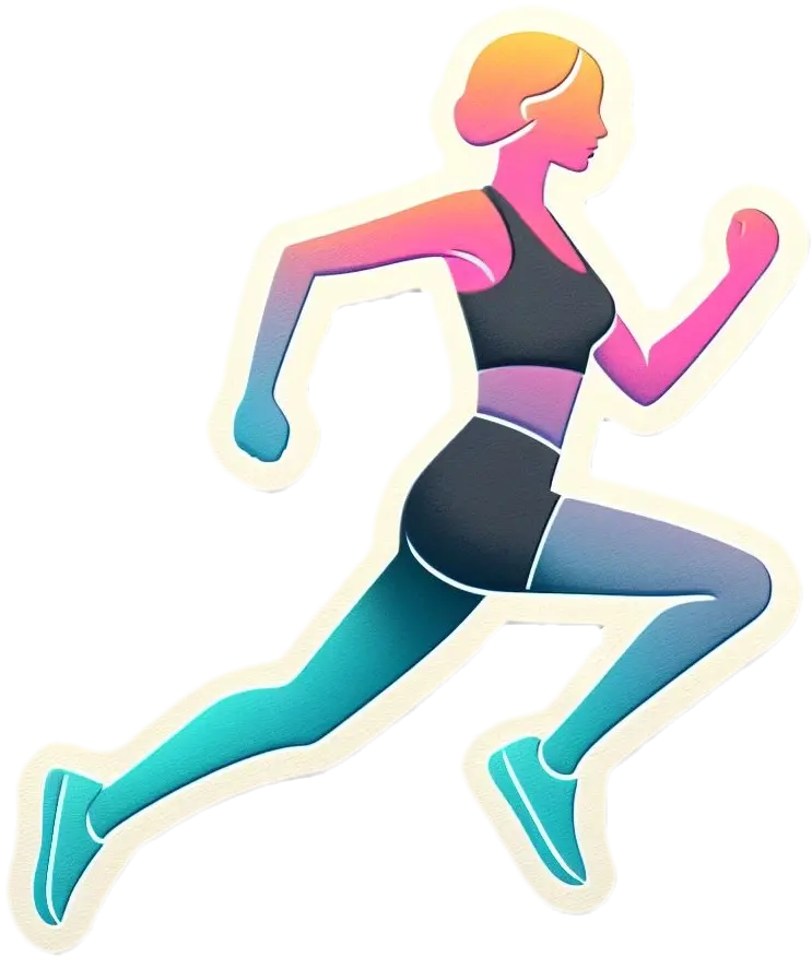 The results of the prompt "A pastel icon of a female runner" 