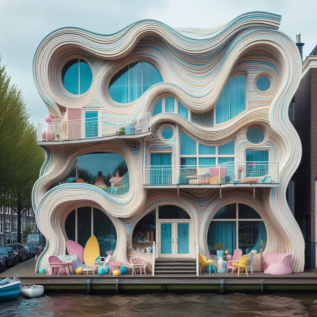 A very quirky and wavy house