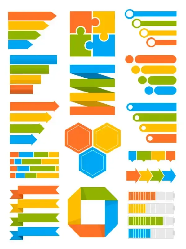 The Infographic Elements (Shapes) template