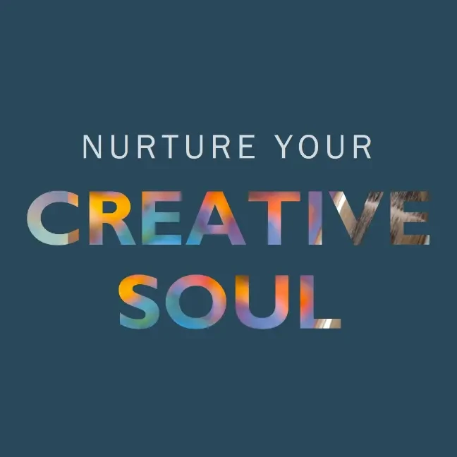 Nurture your creativity blue modern-bold