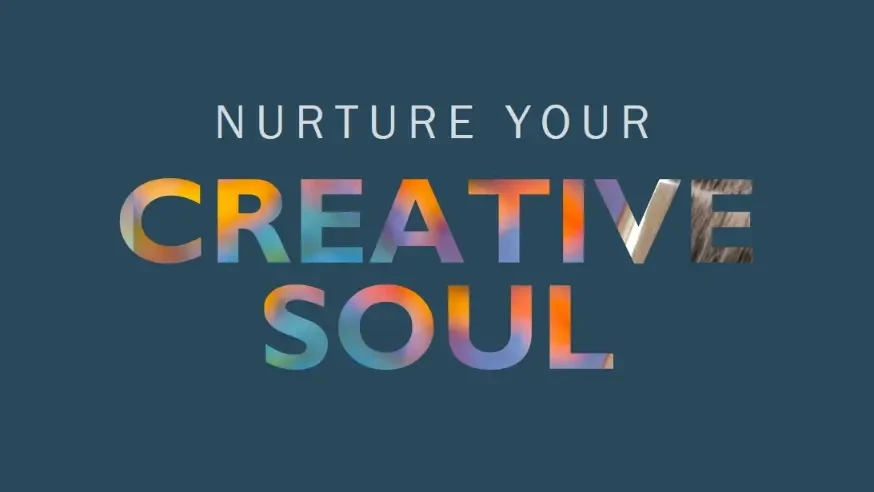 Nurture your creativity blue modern-bold