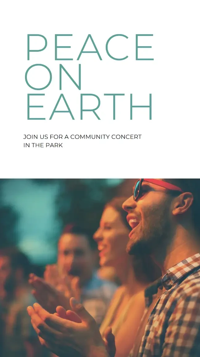 Concert for peace Green Modern Simple