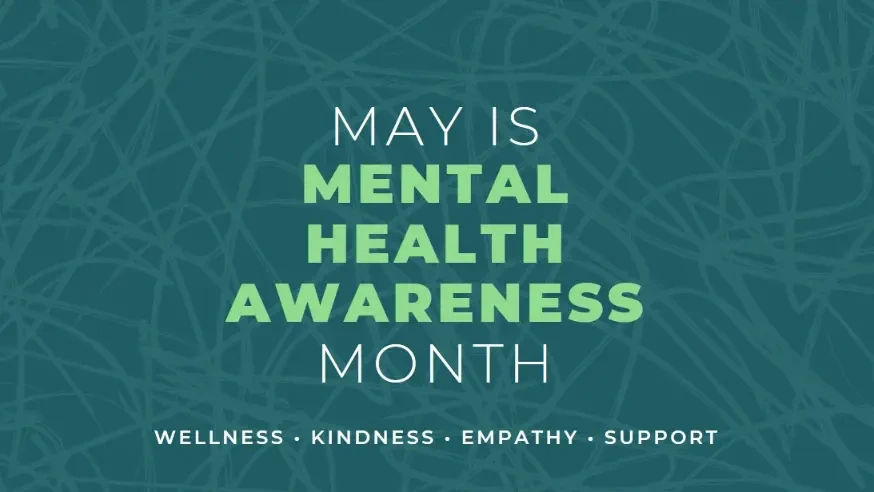 Support mental health awareness green modern-bold