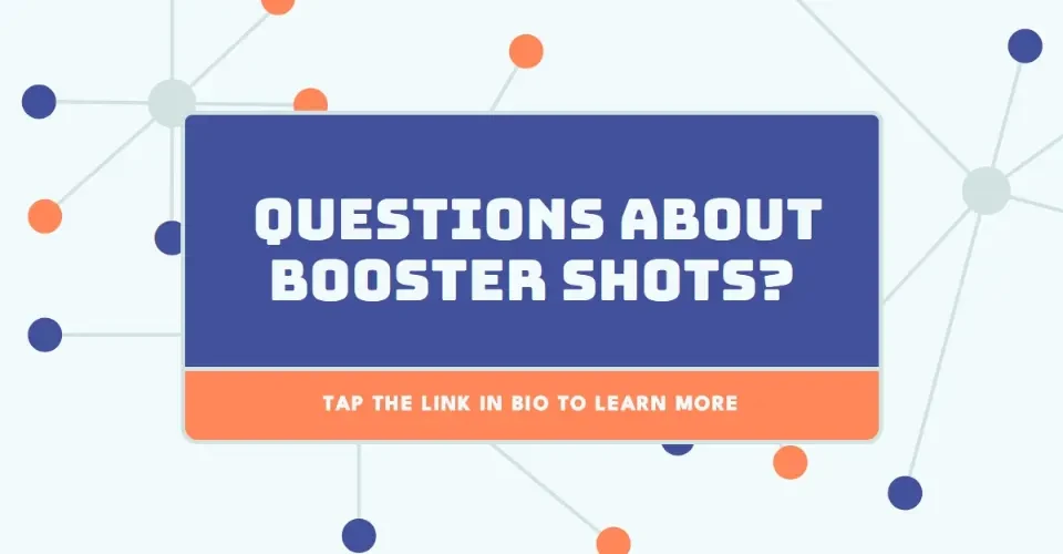 Learn about booster shots Blue Modern Geometric & Linear