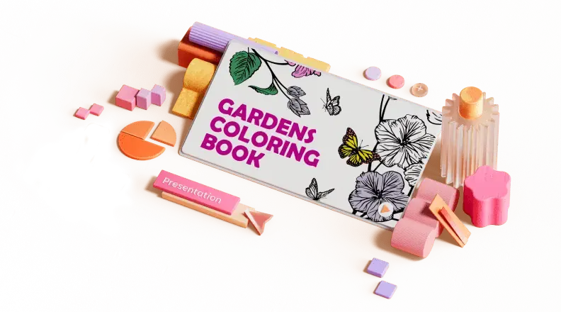 Coloring book and pages image