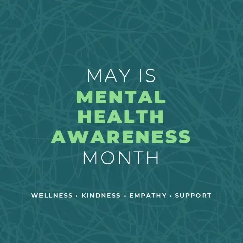 Support mental health awareness green modern-bold