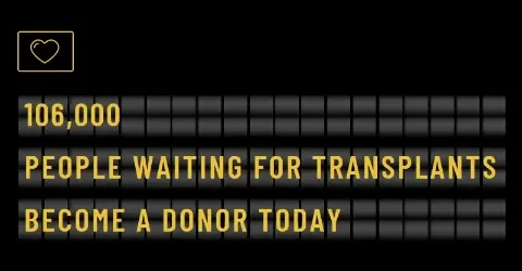 Become an organ donor today black modern-bold