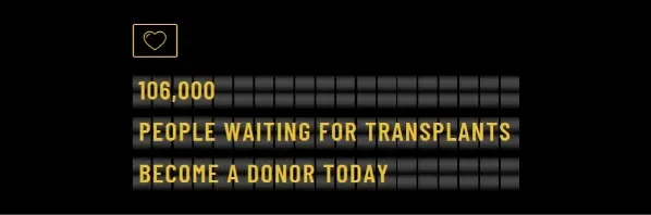 Become an organ donor today Black Modern Bold
