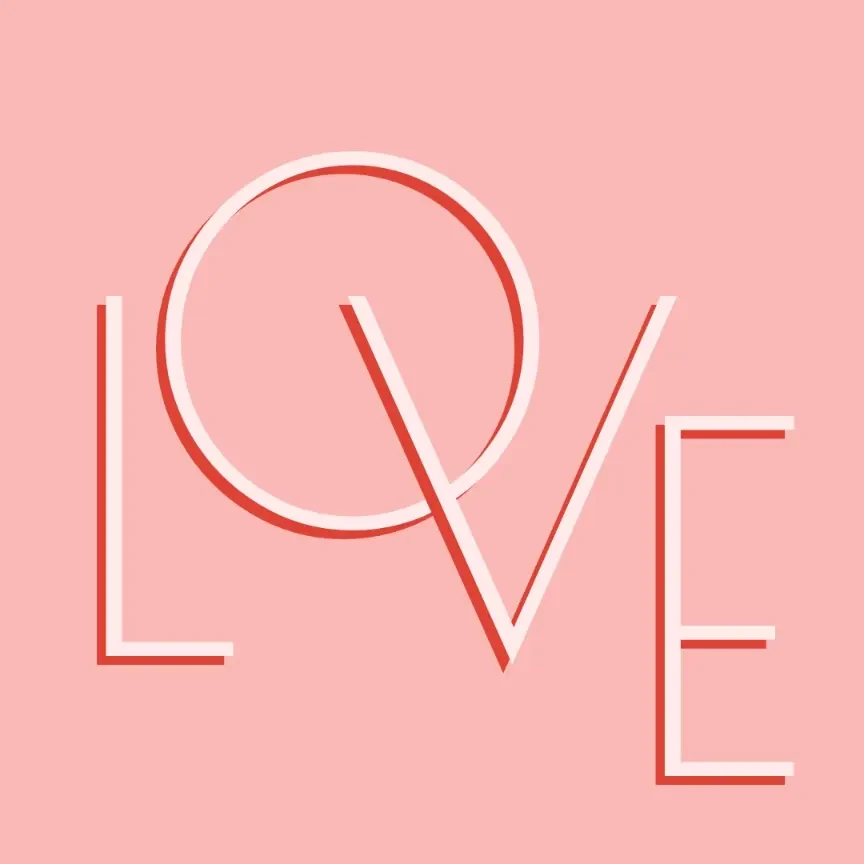 Love letters pink organic-boho