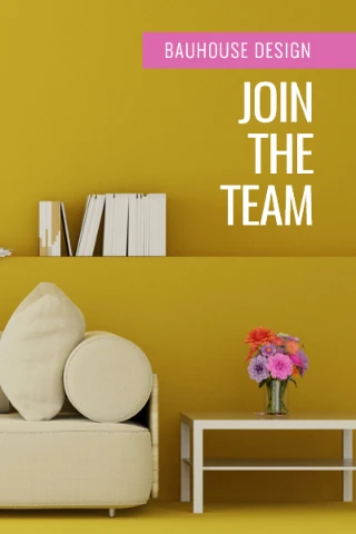title Yellow Modern Bold JOIN
THE
TEAM BAUHOUSE DESIGN