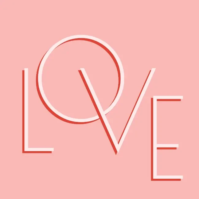 Love letters pink organic-boho