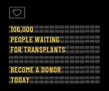 Become an organ donor today Black Modern Bold