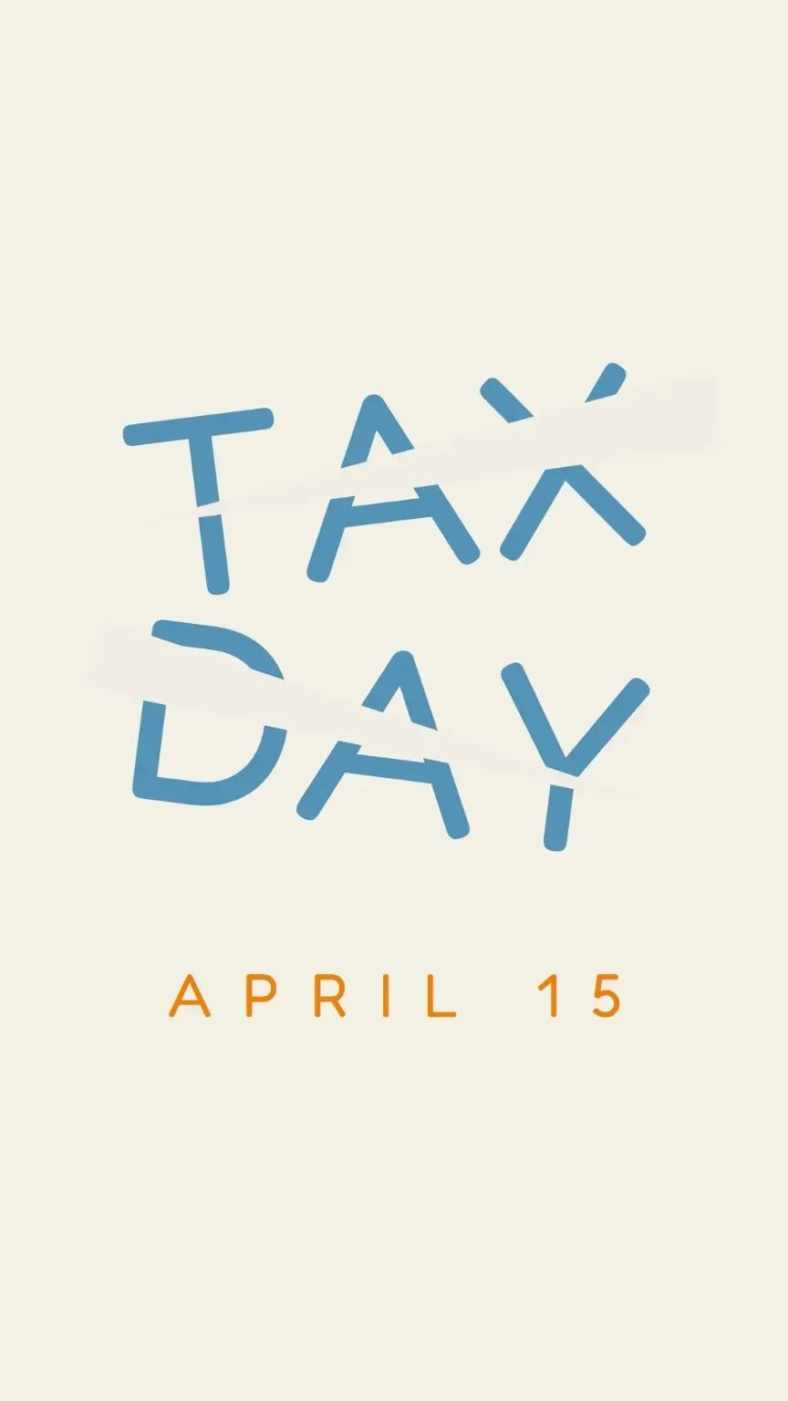 Don't forget Tax Day gray modern-simple