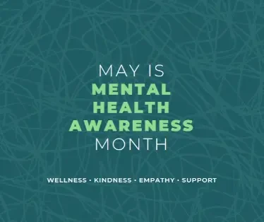 Support mental health awareness green modern-bold