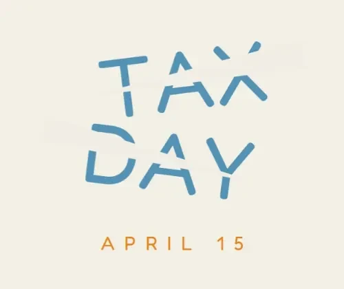 Don't forget Tax Day gray modern-simple