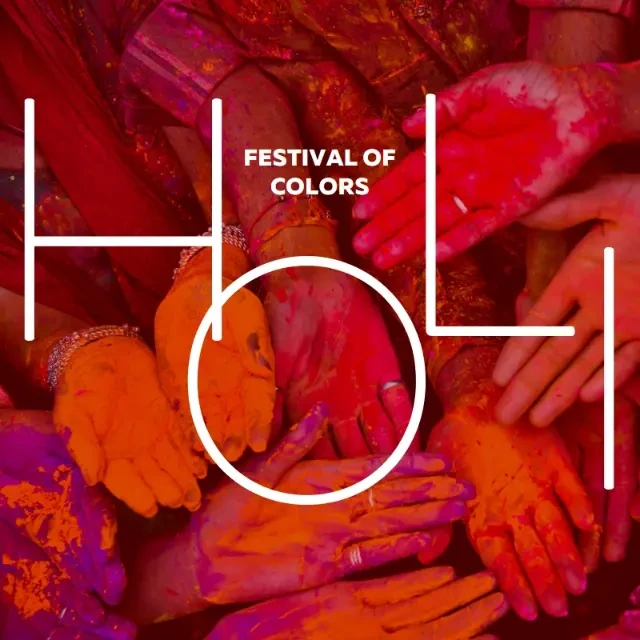Festival of Colors red modern-simple
