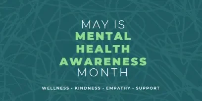 Support mental health awareness green modern-bold