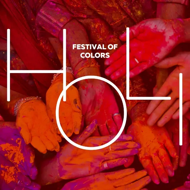 Festival of Colors red modern-simple