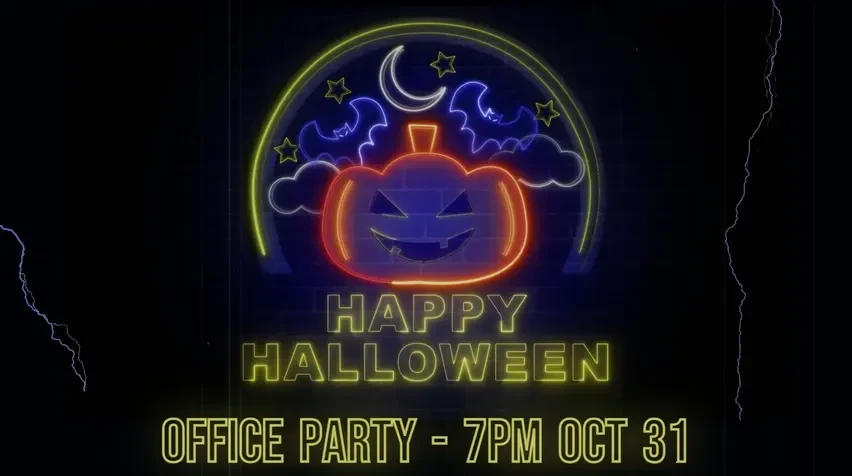 Electric Halloween party invite Electric Halloween party invite