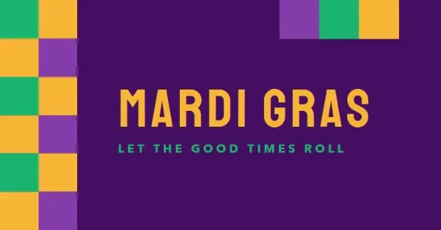 Mardi party Purple Modern Color Block