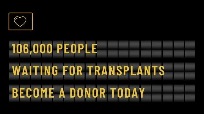 Become an organ donor today black modern-bold