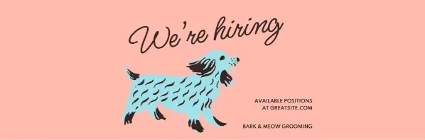 Hire of the dog pink whimsical-line