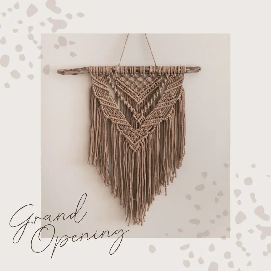 Macrame me brown organic-boho