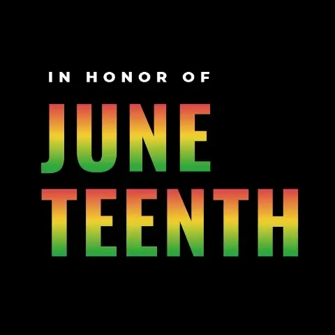 Honor Juneteenth black modern-bold