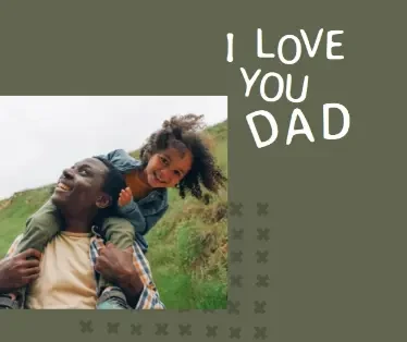 I love you, Dad green organic-simple