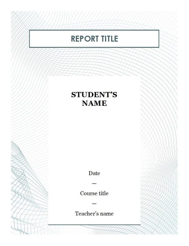 Modern student report gray modern simple