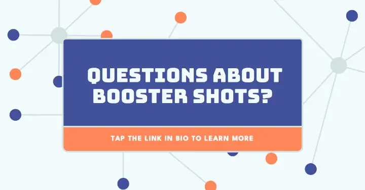 Learn about booster shots Blue Modern Geometric & Linear