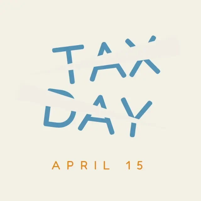 Don't forget Tax Day gray modern-simple