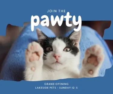 Two paws up blue organic-simple