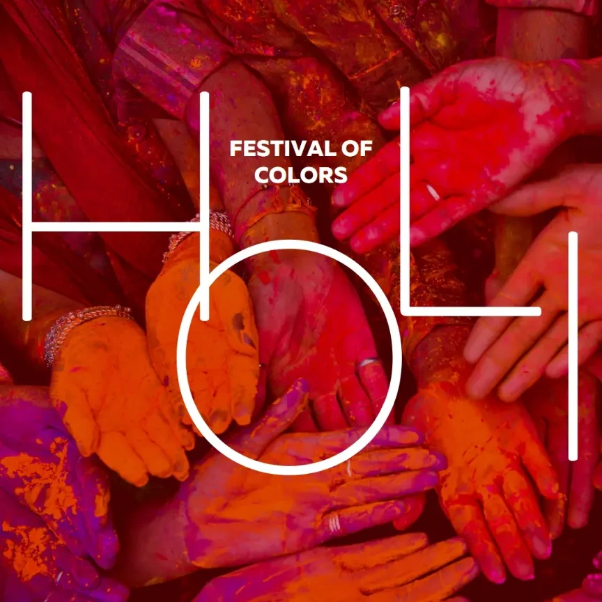 Festival of Colors red modern-simple