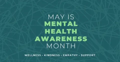 Support mental health awareness green modern-bold