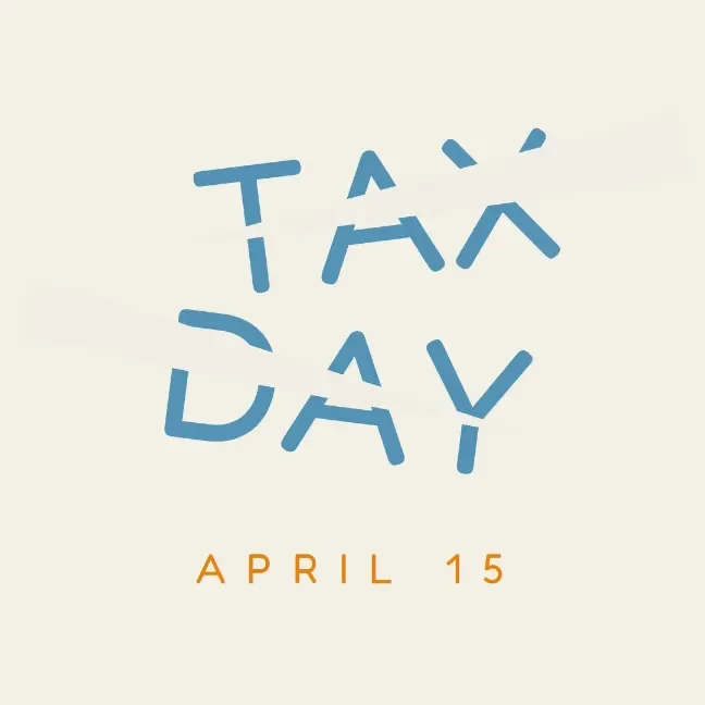 Don't forget Tax Day gray modern-simple