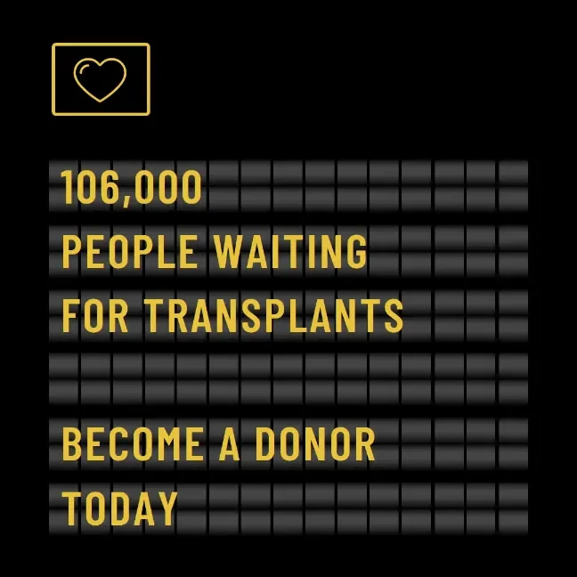 Become an organ donor today Black Modern Bold